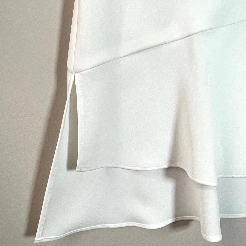 Lauren Ralph Lauren Asymmetrical Hem Fit and Flare Skirt - Picture 4 of 4